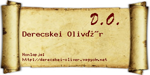 Derecskei Olivér névjegykártya