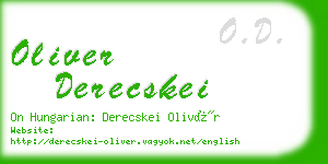oliver derecskei business card
